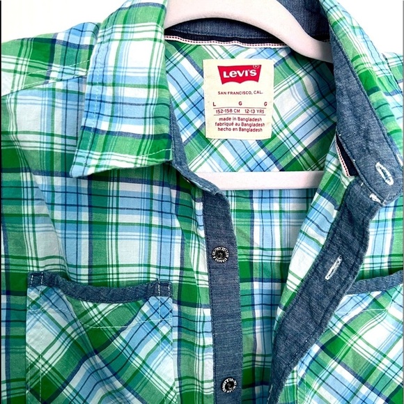 Levi’s boys plaid shirt, size 12yr-13yr, excellent condition - Picture 2 of 8
